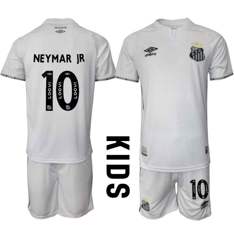 Youth 2025-2026 Club Santos FC home White #10 Soccer Jersey->youth soccer jersey->Youth Jersey